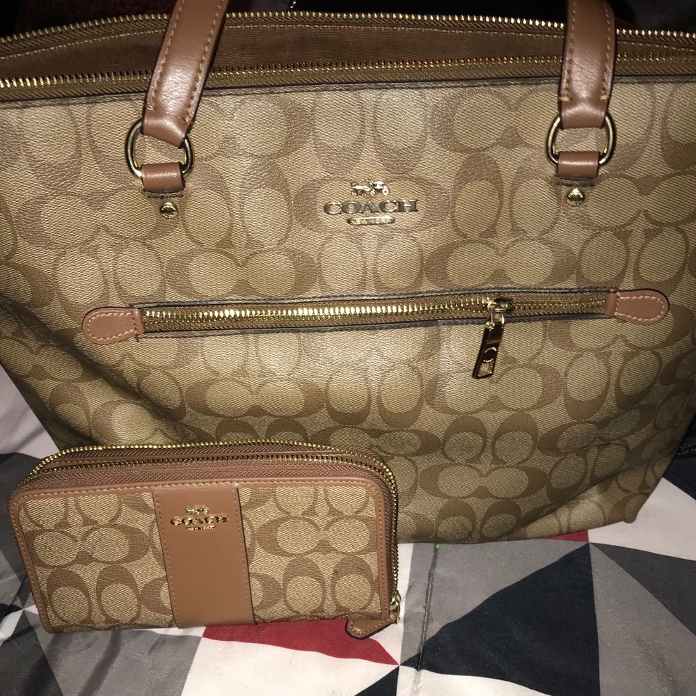 Coach bag and wallet